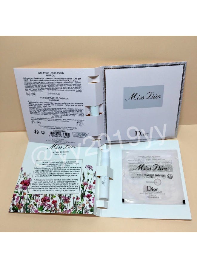 Miss Dior 1.5ml Hair Oil + 1.5ml Hair Mist for Women 3ml