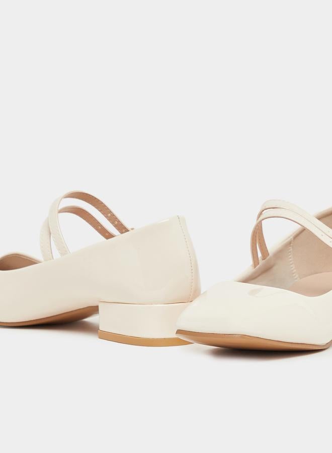 Styli Solid Double Strap Ballerina Shoes  - Image 4