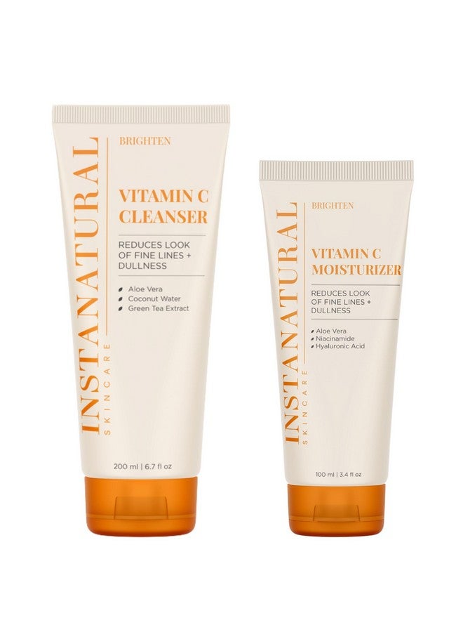 Instanatural Vitamin C Cleanser And Moisturizer Kit Brightens Reduces The Look Of Fine Lines And Uneven Texture With Aloe Vera And Botanical Extracts - Image 1