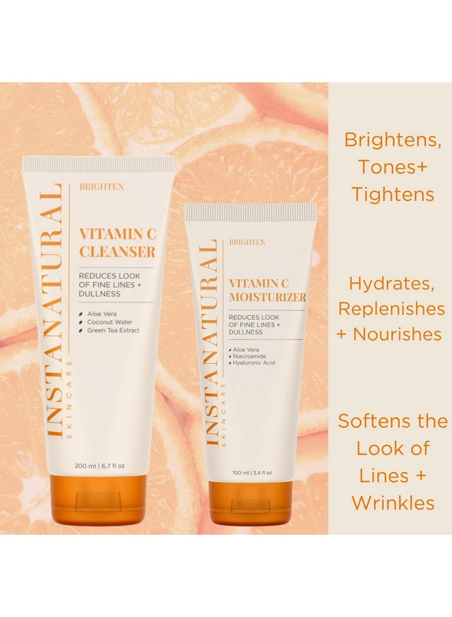 Instanatural Vitamin C Cleanser And Moisturizer Kit Brightens Reduces The Look Of Fine Lines And Uneven Texture With Aloe Vera And Botanical Extracts - Image 4