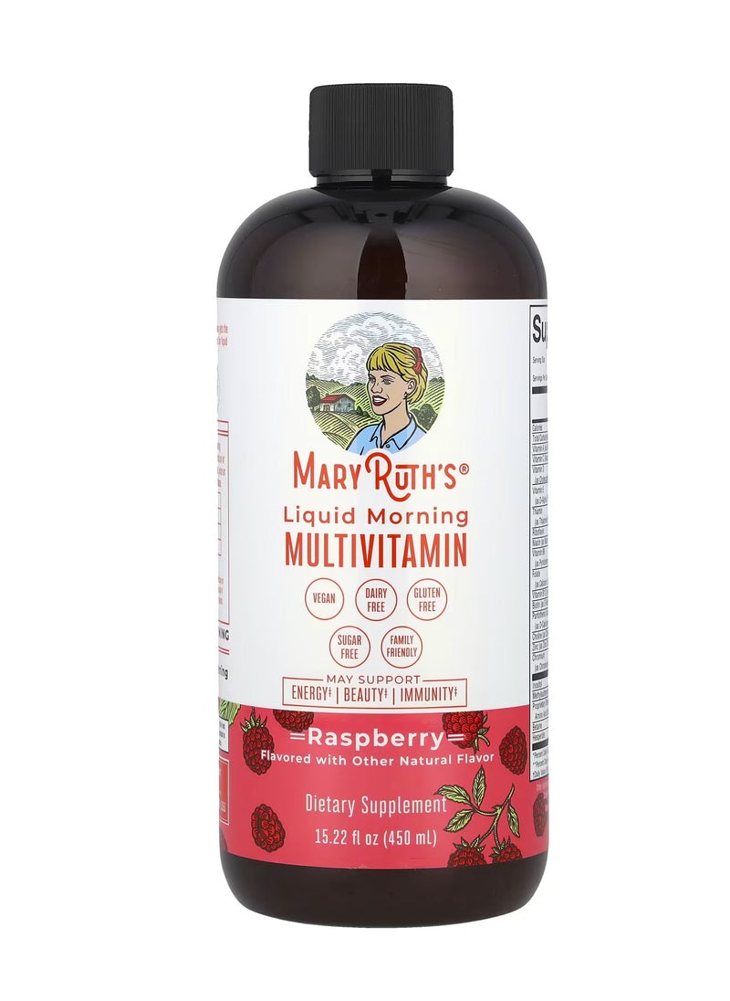 Liquid Morning Multivitamin, Raspberry, 15.22 fl oz (450 ml)