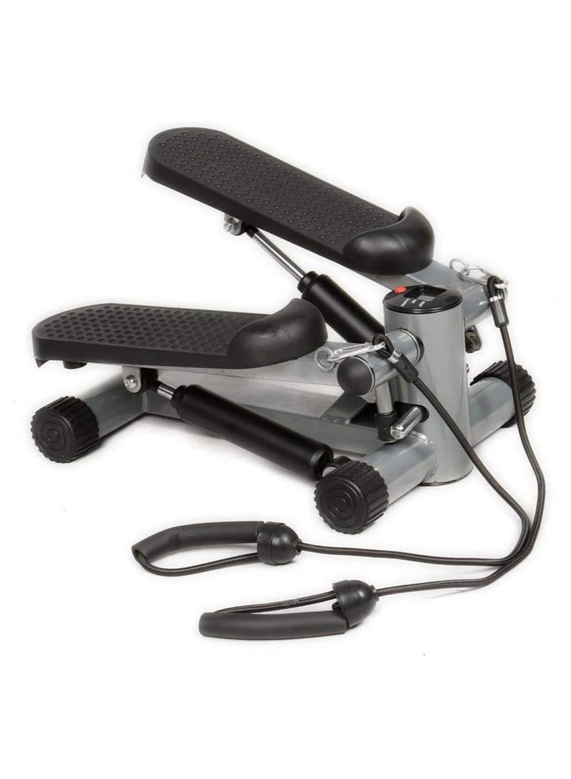 Generic Mini Fitness Twist Stepper Electronic Display Home Exercise Equipment with Resistance Bands  - Image 1