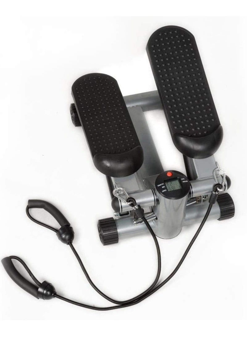 Generic Mini Fitness Twist Stepper Electronic Display Home Exercise Equipment with Resistance Bands  - Image 3