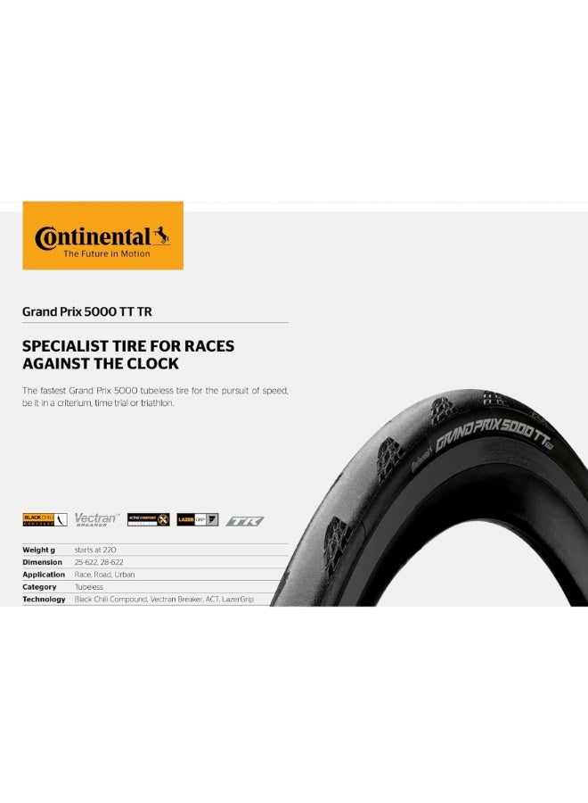 CONTINENTAL 700x25C Tubeless Road Bike Racing Tire 25-622 Folding Bicycle Tyre High Speed Time Trial Performance Black - Image 4