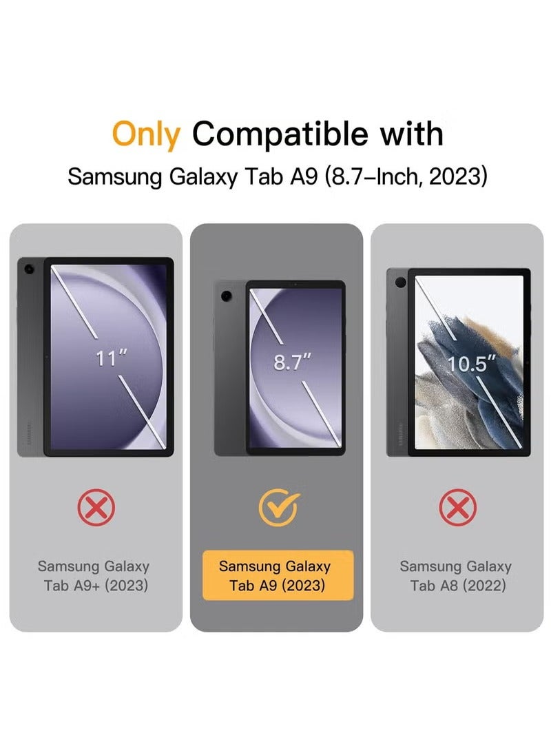 MIGOFAST Premium Case for Samsung Galaxy Tab A9 Smart Cover with Pencil Holder Soft Baby Skin Silicone Back and Full Body Protection Auto Wake Sleep Cover For Samsung Galaxy Tab A9 8.7inch - Image 2