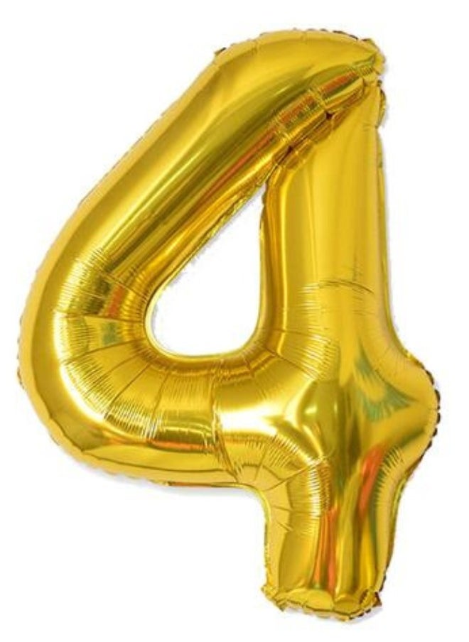 INSX - INSX 40 Inch Number Balloon Glittering Golden Color Grand Size for Special Occasions and Birthday Wedding Anniversary Decoration Reusable - Image 1