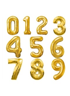 INSX INSX 40 Inch Number Balloon Glittering Golden Color Grand Size for Special Occasions and Birthday Wedding Anniversary Decoration Reusable  - Image 1