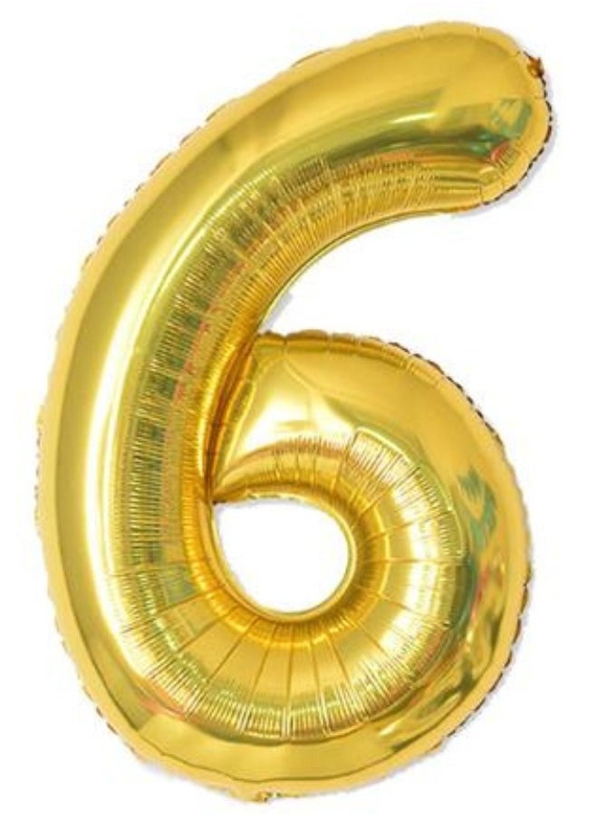 INSX - INSX 40 Inch Number Balloon Glittering Golden Color Grand Size for Special Occasions and Birthday Wedding Anniversary Decoration Reusable - Image 1