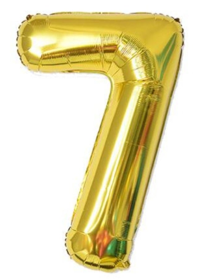 INSX - INSX 40 Inch Number Balloon Glittering Golden Color Grand Size for Special Occasions and Birthday Wedding Anniversary Decoration Reusable - Image 1