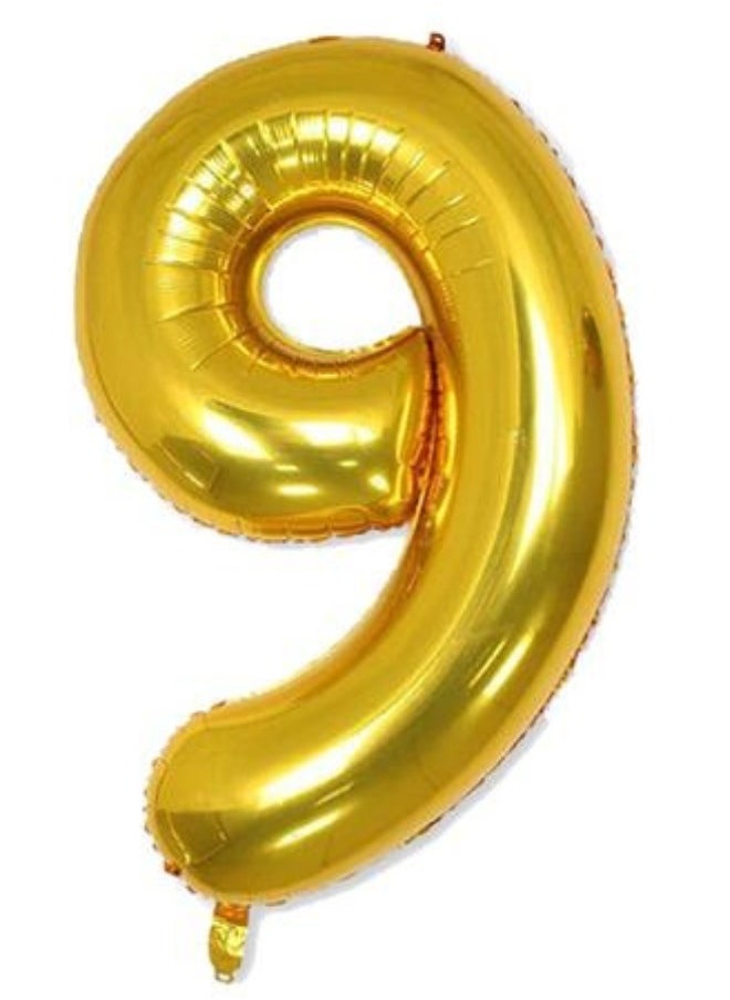 INSX - INSX 40 Inch Number Balloon Glittering Golden Color Grand Size for Special Occasions and Birthday Wedding Anniversary Decoration Reusable - Image 1