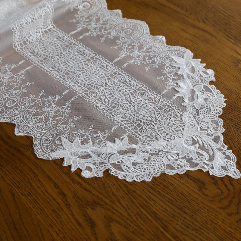Y&D French Style High-End Lace Woven Table Runner – Light Luxury Long Tablecloth Cover for Coffee & Dining Tables, Elegant Table Runners for Home Decor - Image 3