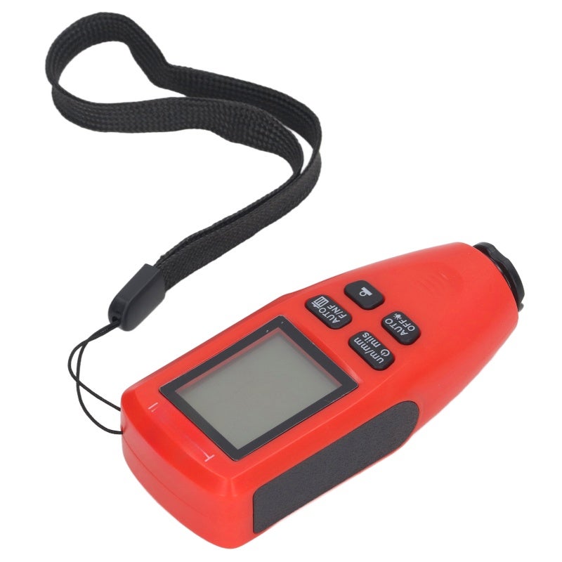 Car Coating Thickness Meter: Red Portable Gauge With Auto Substrate Detection - Large Easy-to-Read Display Coating Thickness Gauge for Automotive Paint Inspection, Manufacturing & Outdoor Use - Image 1