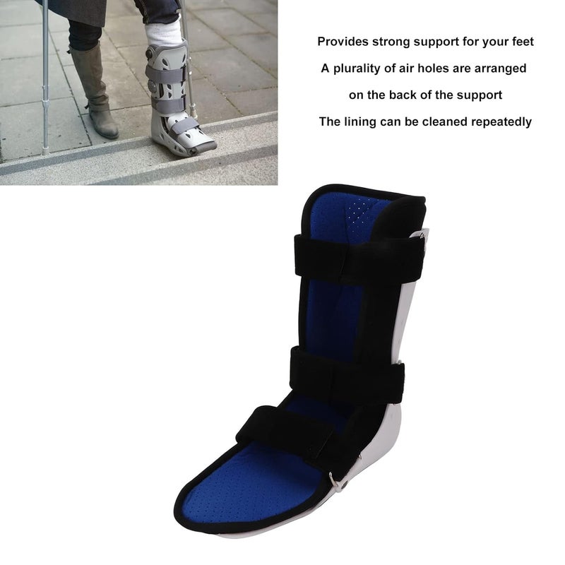 klarako Walking Boot,Breathable Comfortable Ankle Splint Free Adjustment Foot Drop Support Brace Stable Foot Ankle Support Fracture Boot (Left Foot S) - Image 4