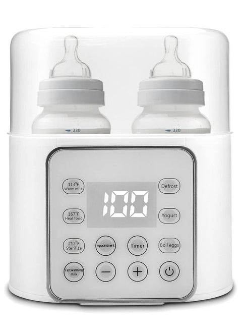 Baby Bottle Warmer 9-in-1 Multifuntion Breast Milk Warmer Fast Baby Food Heater and Defrost Warmer with Timer for Twins LCD Display Accurate Temperature Adjustment 24H Constant Mode