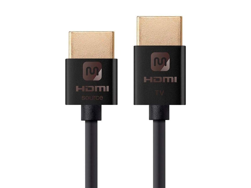Monoprice 114196 HDMI High Speed Active Cable 15 Feet Black 4K60Hz 18Gbps HDR 36AWG YUV 444 Ultra Slim Active Series - Image 2