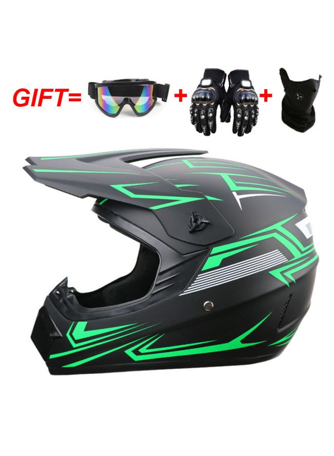 ABS Cool Motorcycle Off-Road Half Helmet, Four Seasons, Small, Asian Green
