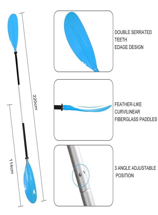 Karltion Kayak Paddle - Adjustable 2 Pieces Aluminum Alloy Shaft - Image 3