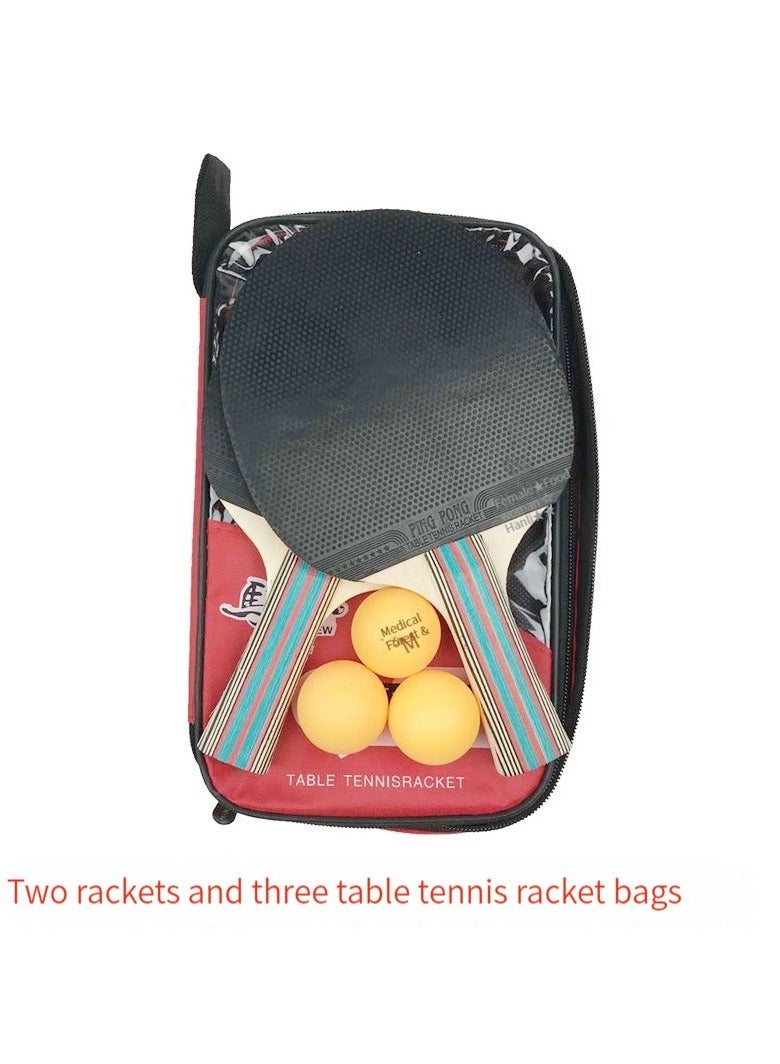 Nariele Beginner Table Tennis Racket Home Matching Children Student Finished Double Rack Set - Image 1