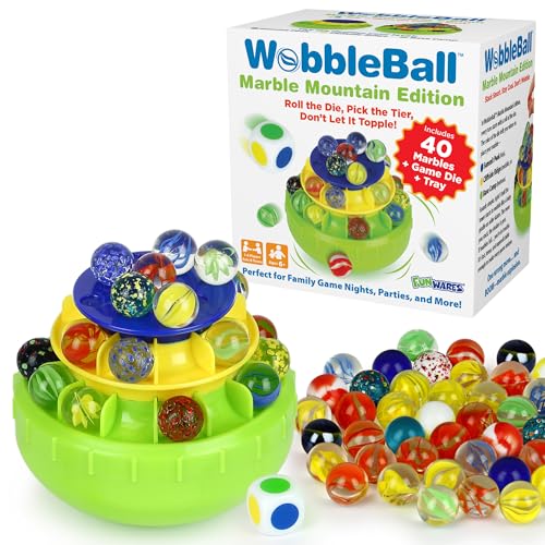 Funwares WobbleBall 3Tier Marble Balance Game 40 Marbles Included Skill Dexterity Games for Kids Adults Family Party Game for 14 Players Ages 6 - Image 1