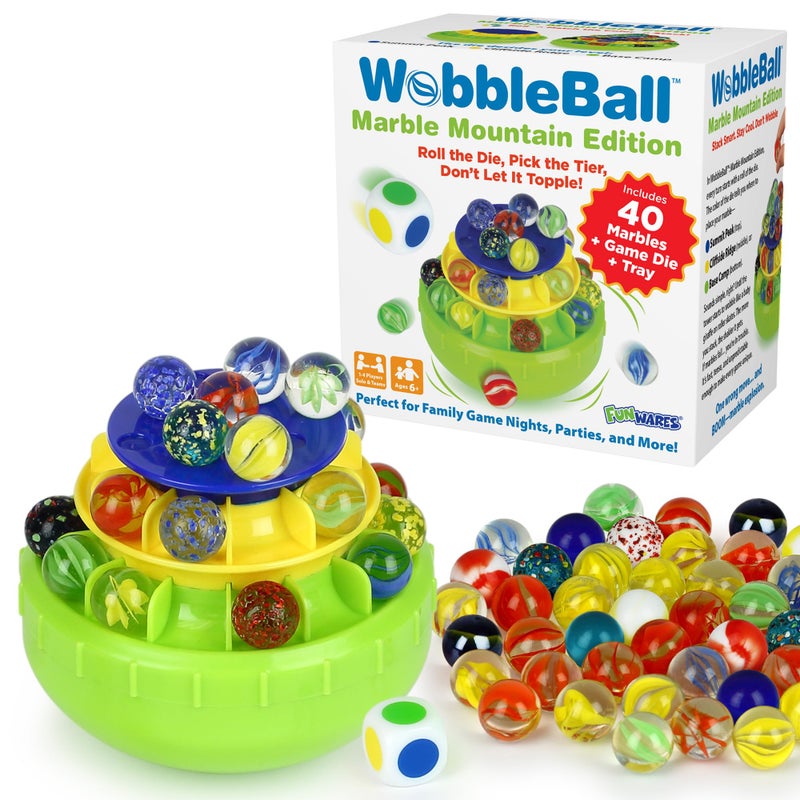 Funwares WobbleBall 3Tier Marble Balance Game 40 Marbles Included Skill Dexterity Games for Kids Adults Family Party Game for 14 Players Ages 6 - Image 3