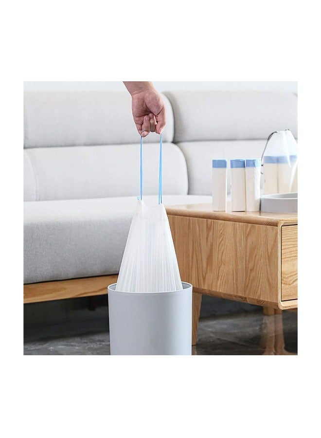 Garbage Bag Household Drawstring Thickened White Garbage Bag Closing Point Kitchen Dormitory Large Plastic Bag, Kitchen, Bedroom, Office, 4 Volumes 60 - Image 2