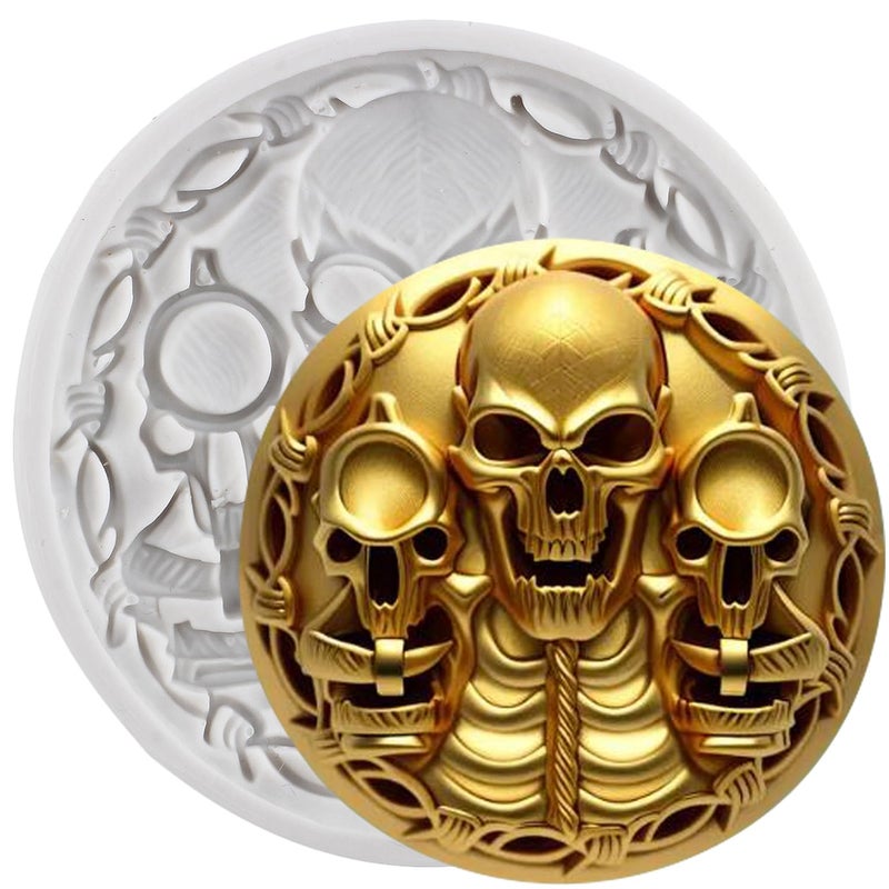 MINFEIDMS Halloween Silicone Molds Skeleton Bone Fondant Mold Bone Candy Mold for Cake Decoration Cupcake Topper Candy Polymer Clay Gum Paste