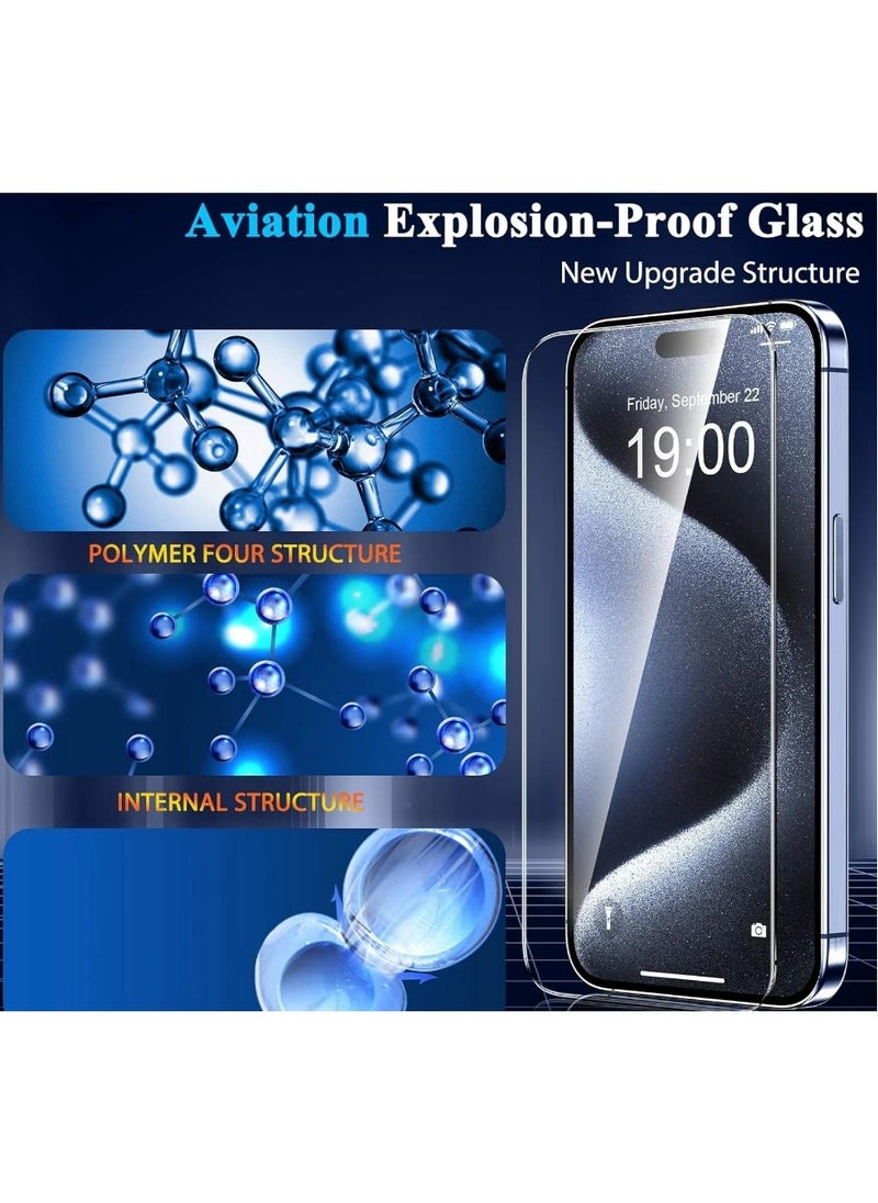 Generic - 2 Pack for iPhone 16 Pro Screen Protector [Support Fingerprint Unlock], High definition transparent anti-scratch, no bubbles, easy to install - Image 1