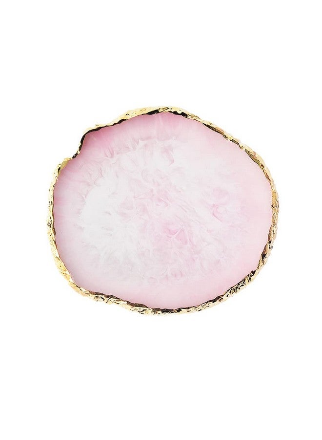 Betury Resin Nail Art Palette Nail Art Painting Mixed Color Palette Gold Edge Nail Gel Color Makeup Display Board (2 Pink) - Image 1