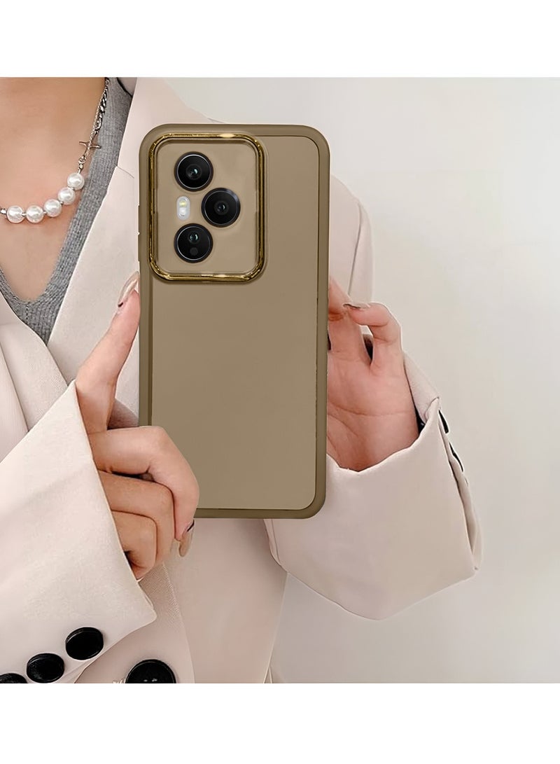 دبليو تيك غلاف هاتف رقيق للغاية بحواف كهربائية للكاميرا لحماية عدسة الكاميرا من TPU الشفاف الناعم Honor 400 Pro 5G 2025 - بني - Image 4