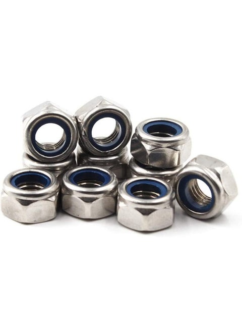 Stainless Steel Hex Nuts Nylon Insert Lock Nuts Self-Locking Nut For Bolts And Screws
