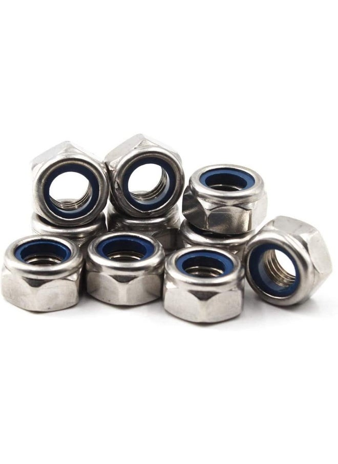 Royal Apex Stainless Steel Hex Nuts Nylon Insert Lock Nuts Self-Locking Nut For Bolts And Screws  - Image 1