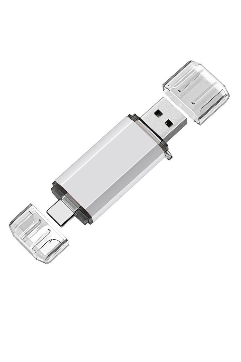 USB Flash Drive, Dual OTG Thumb Drive, Fast Speed Easy To Use Memory Stick, Lightweight And Portable Type C USB Drive For Smartphones, Laptops, Mobiles, (1pc, White, 4GB)