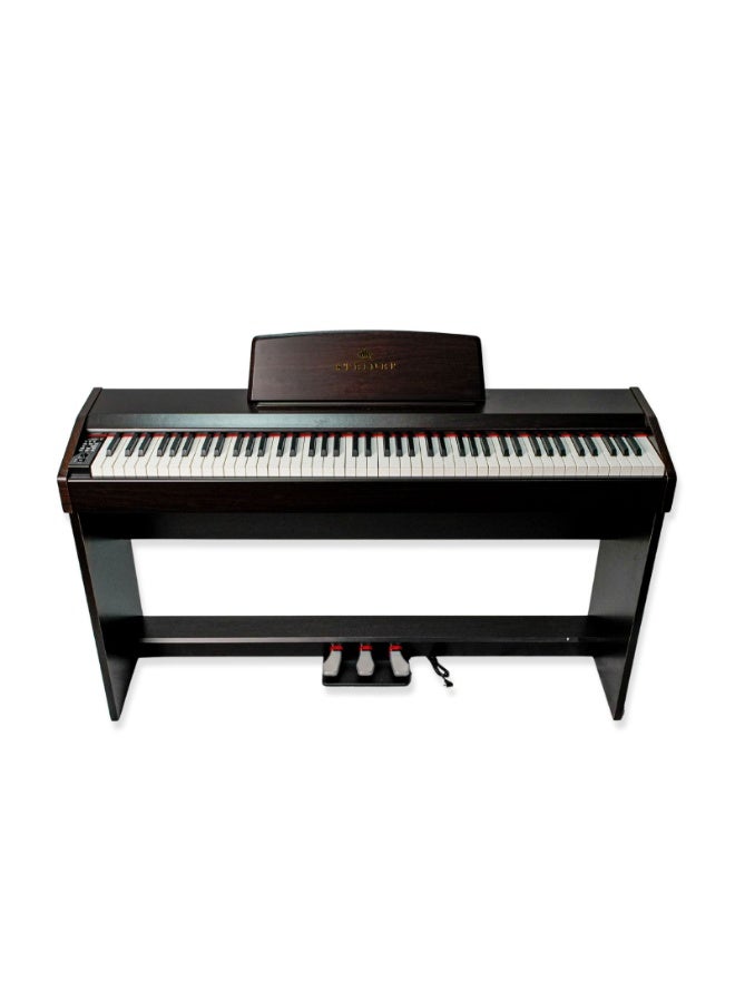 شتاينر بيانو ستاينر الرقمي DP‑450 – بني (إصدار 2025) – بيانو رقمي 88 مفتاح مع مقعد - Image 1