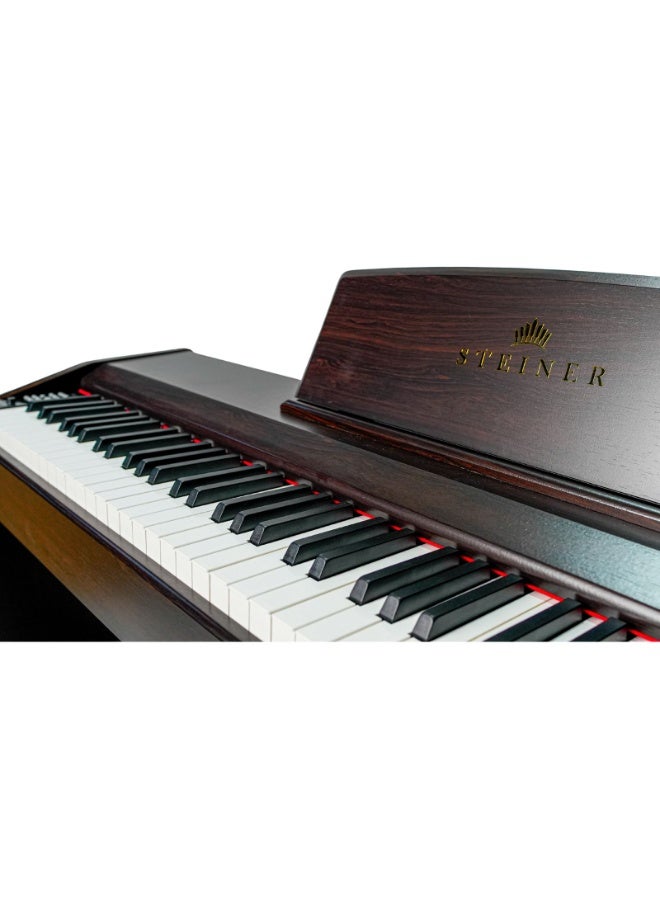 شتاينر بيانو ستاينر الرقمي DP‑450 – بني (إصدار 2025) – بيانو رقمي 88 مفتاح مع مقعد - Image 5