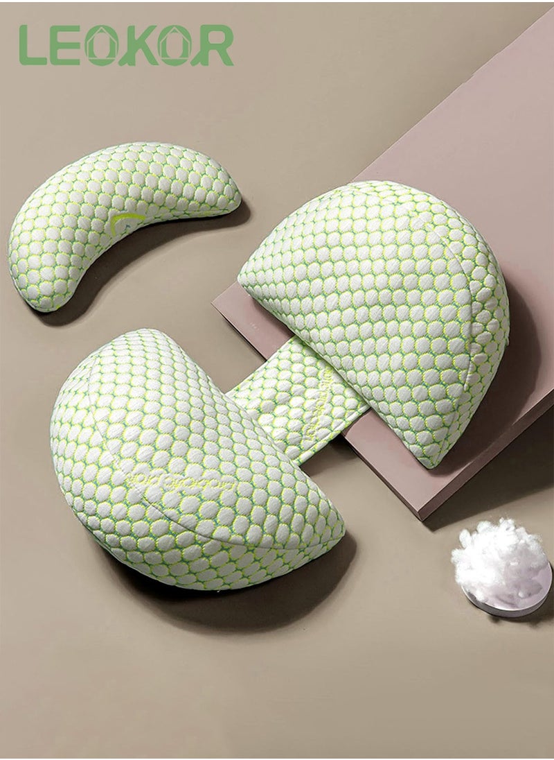 LEOKOR Maternity Pillows, Pregnancy Body Pillow Support for Back, Legs, Belly, HIPS of Pregnant Women, Maternity Pillow with Detachable and Adjustable Pillow Cover  - Image 1