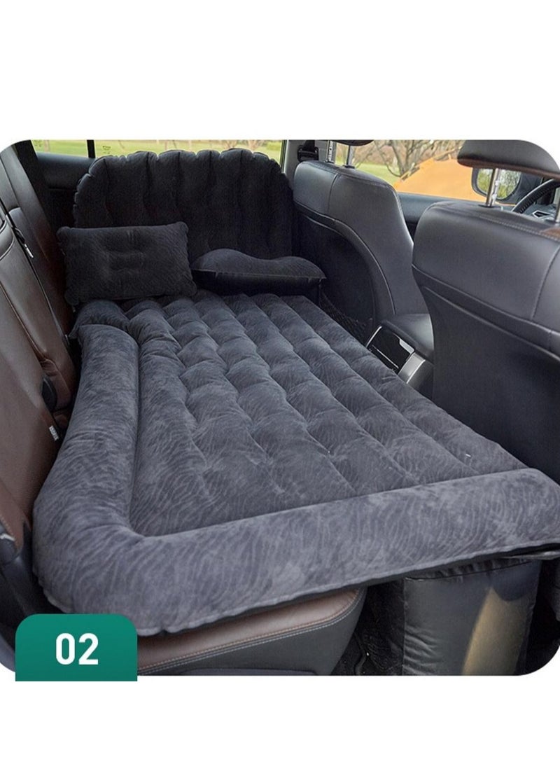 FlashHawk SUV Car Air Mattress- Flocking Inflatable Car Sleeping Bed for Car Back Seat with Electric Air Pump, For Outdoor Camping Travel, Black - Image 4