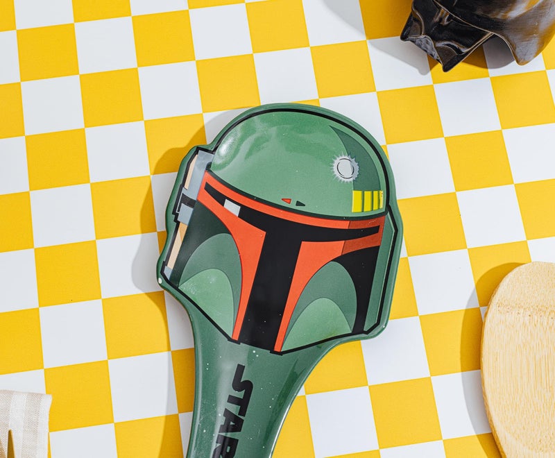 Silver Buffalo Star Wars Boba Fett Sculpted Ceramic Spoon Rest Holder | Kitchen Organizer For Utensils To Keep Countertop Clean - Image 4