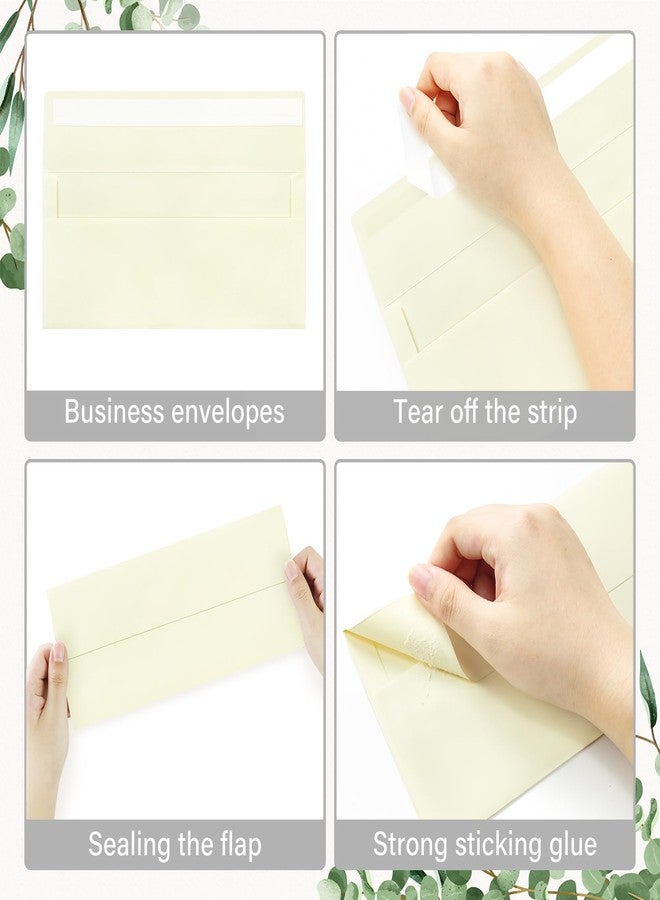 QIKSION 50 Pack #10 Business Envelopes, Self Seal Standard Ivory Envelopes for Secure Business & Legal Mailing, Office, Checks, Letter, Invoices, 4 1/8 x 9 1/2 Inches - Image 4