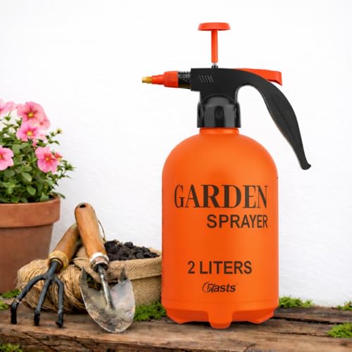 Crasts Pressure Spray Pump | Gardening Water Pump Sprayer | Plant Water Sprayer for Home Garden | Spray Bottles for Garden Plants and Lawn | Plant Watering Can (Spray Pump 2 Liter) (Red) - Image 1