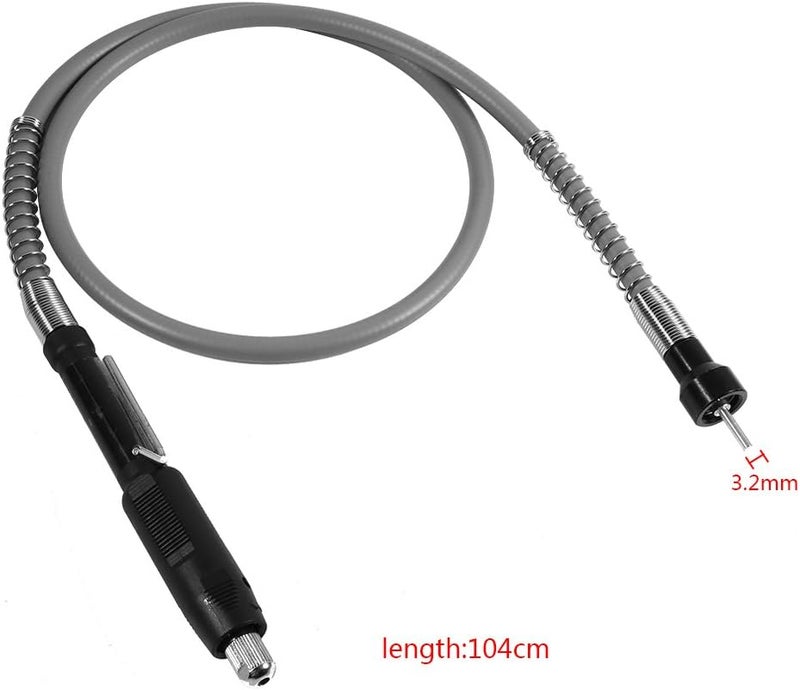 Fdit Universal Flexible Flex Shaft Extension Cord Flexible Shaft for Rotary Grinder Tool M8 Keyless Chuck Clamping Dia. 3.2mm - Image 2