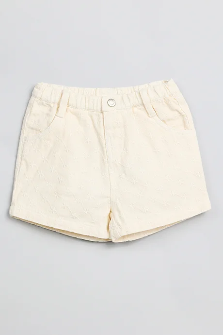 أر أند بي Solid Shorts with Button Closure