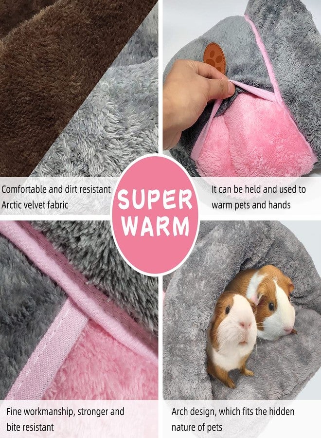 LEFTSTARER Guinea Pig Bed Cuddle Sack Warm Soft and Cuddly Carrier Nest House Cage Accessories for Rat Ferret Hedgehog Squirrel Chinchilla Small Animal Sleeping Bedding (2.Brown) - Image 5