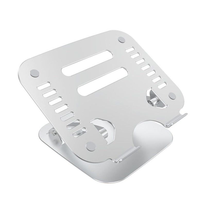 Adjustable Aluminum Laptop Stand Portable Foldable Desktop Holder Silver - Image 2