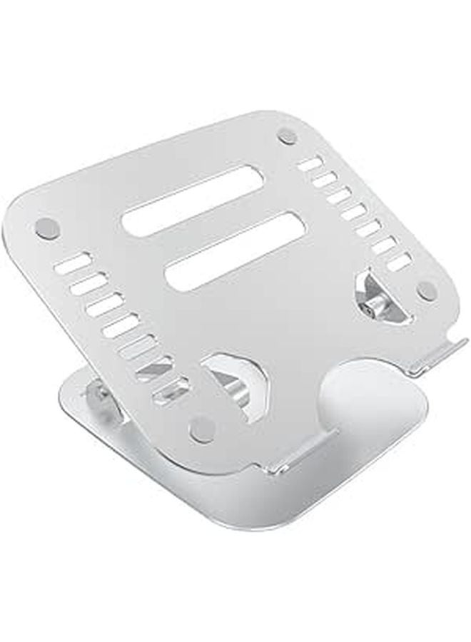Adjustable Aluminum Laptop Stand Portable Foldable Desktop Holder Silver - Image 1