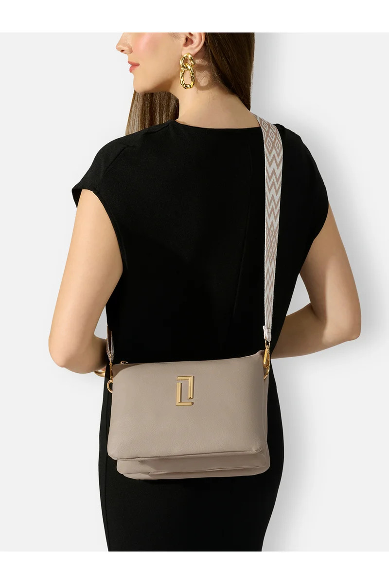 Lavie Luxe Women's Milan26 5-Compartment Sling  (Taupe)