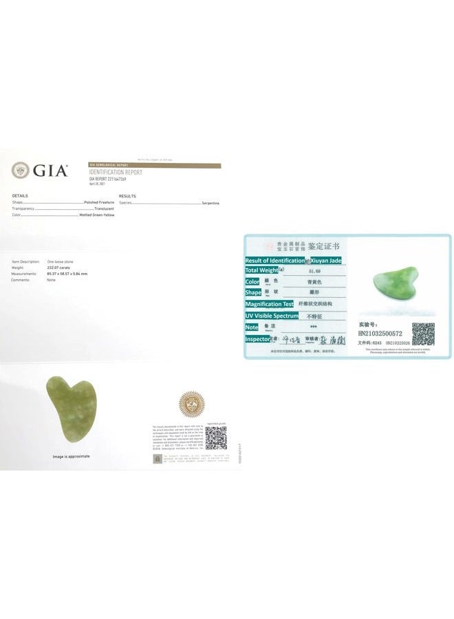 Star GIA Certified 100% Xiuyan Jade Gua Sha Massage Tool-Face Massager Reduces Puffiness-Gua Sha Facial Tools Promotes Blood Flow-Easy to Hold Face Sculpting Tool-Trigger Point Acupuncture - Image 5