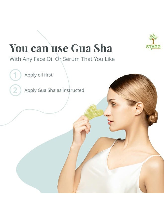 Star GIA Certified 100% Xiuyan Jade Gua Sha Massage Tool-Face Massager Reduces Puffiness-Gua Sha Facial Tools Promotes Blood Flow-Easy to Hold Face Sculpting Tool-Trigger Point Acupuncture - Image 4