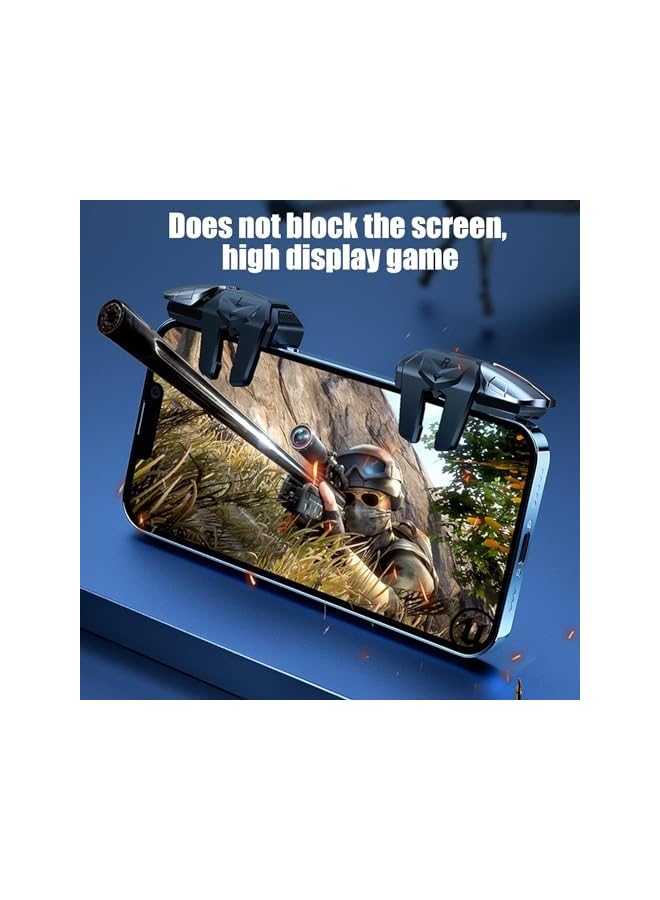 Green Tiger 6 Trigger Pubg Mobile Controller, Mobile Game Controller for Pubg, for Call of Duty/Fortnite/Knives Out/Rules of Survival, Mobile Triggers for 6 Fingers Compatible with Iphone Android Ipad(1 Pair) - Image 4