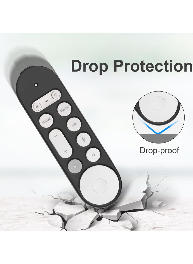 Case Cover for Google TV Streamer 4K 2024 Voice Remote Black Silicone Skin with Lanyard - Image 5
