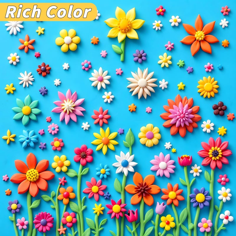 UZLU 285 Pcs Polymer Clays 120 Bright Colors Oven Bake Clay Non-Sticky Modeling Clay DIY Starter Kit with Sculpting Tool and Accessories for Beginner Artists Jewelry Making Craft Gifts - Image 3